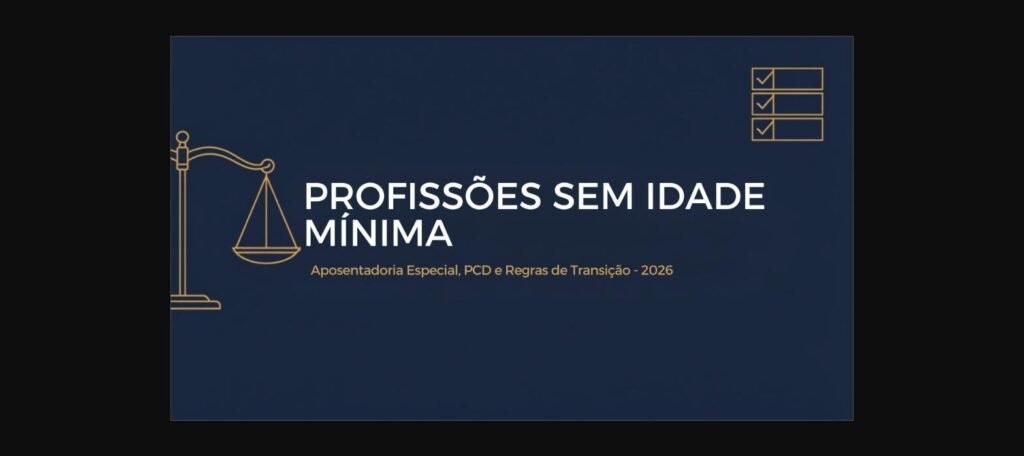 Lista de profissões sem idade mínima para aposentadoria em 2026