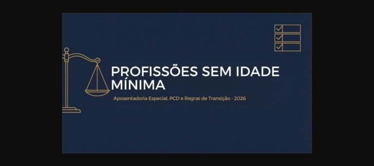 Lista de profissões sem idade mínima para aposentadoria em 2026
