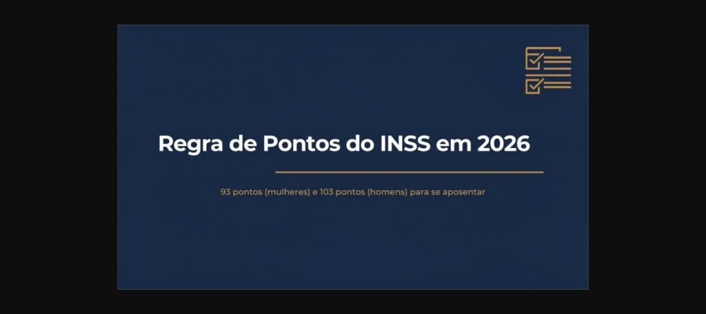 Regra de pontos do INSS em 2026: 93 pontos para mulheres e 103 pontos para homens na aposentadoria por tempo de contribuição