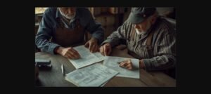 Idosos analisando documentos de tempo rural e urbano para aposentadoria híbrida do INSS